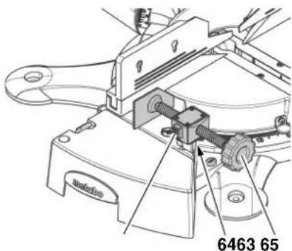 METABO KS 305 Plus - Montaggio del dispositivo di blocco pezzo - 2