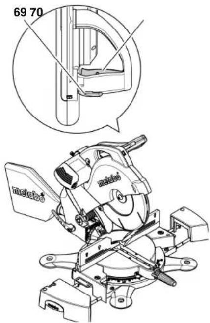 METABO KS 305 Plus - Een werkstuk zagen: - 1