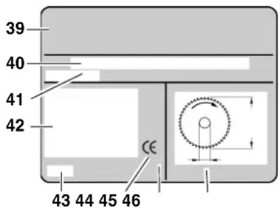 METABO KS 305 Plus - Indicazioni sulla targhetta - 1