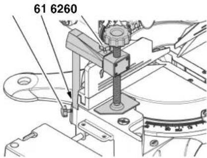 METABO KS 305 Plus - Montaggio del dispositivo di blocco pezzo - 1