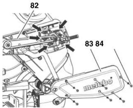 METABO KS 305 Plus - Tensione della cinghia di trasmissione - 1
