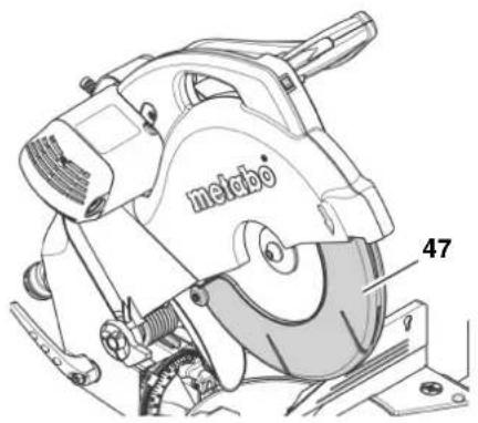METABO KS 305 Plus - Capot de protection pendulaire (47) - 1