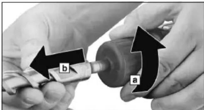 METABO KHE 2443 - Removing the tool: - 1
