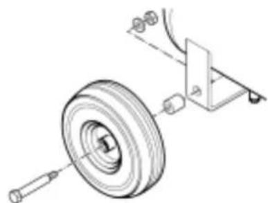 METABO MEGA 350 W - Wheel installation - 1