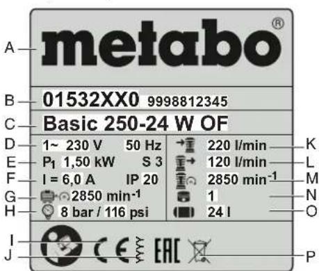 METABO Mega 520200 D - Dados技术和 - 1