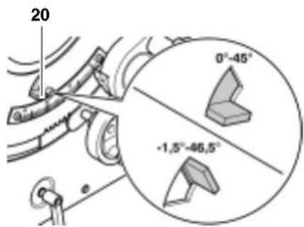 METABO PK 200 - Palanca limitadora de inclinacion (bisel) - 1