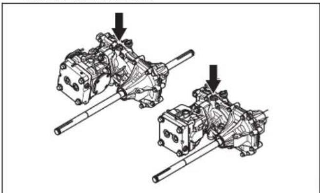 HUSQVARNA P 524EFI - Het transmissieoliepeil controleren - 1