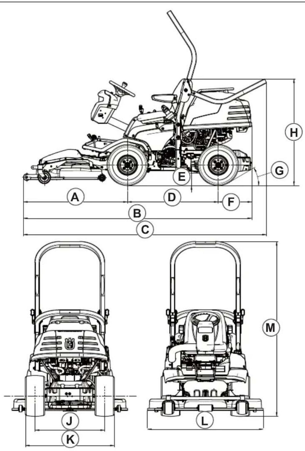 HUSQVARNA P 524EFI - Mere izdelka - 1