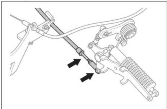 HUSQVARNA P 524EFI - De kabel van de hydrostatische transmissie smeren - 1
