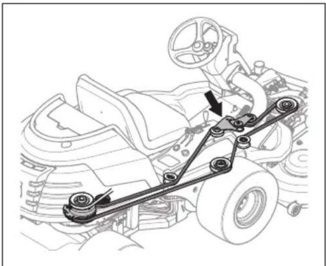 HUSQVARNA P 524EFI - De aandrijfriem van het maaidek vervangen - 11