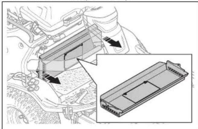 HUSQVARNA P 535HX - Pour déposer le capot du circuit de refroidissement des batteries - 1