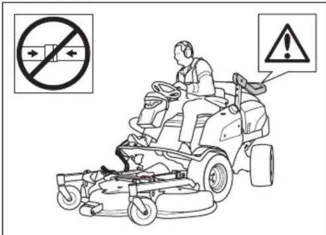 HUSQVARNA P 535HX - Pour engager et désengager le système de protection de retournement (ROPS) - 3