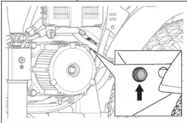 HUSQVARNA P 535HX - So prufen Sie den Ölstand im Hydrauliksystem - 1