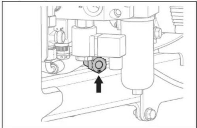 HUSQVARNA P 535HX - Pour vidanger le système hydraulique - 1