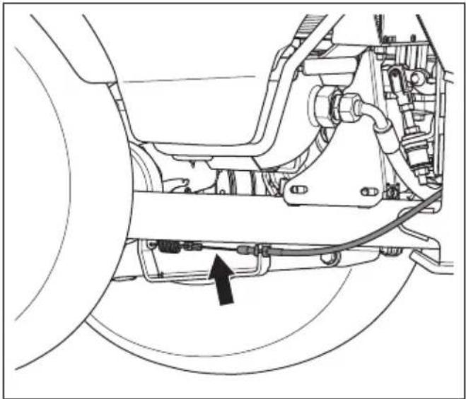 HUSQVARNA P 535HX - So schmieren Sie die Kabel der Feststellbremse - 1