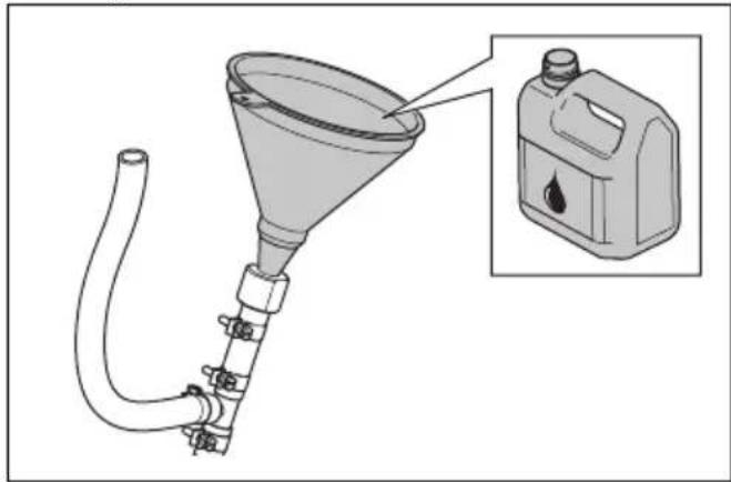 HUSQVARNA P 535HX - Pour replir le système hydraulique - 2