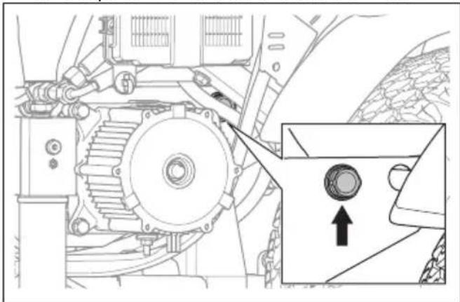 HUSQVARNA P 535HX - Pour contrôler le niveau d'huile dans le système hydraulique - 1