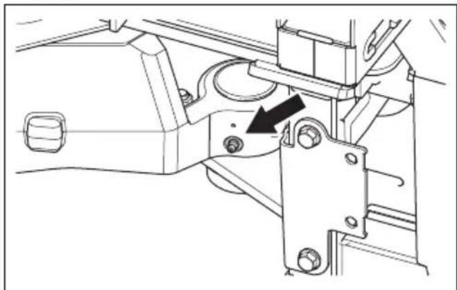 HUSQVARNA P 535HX - De scharnierverbinding van de gelesteurinrichting smeren - 1