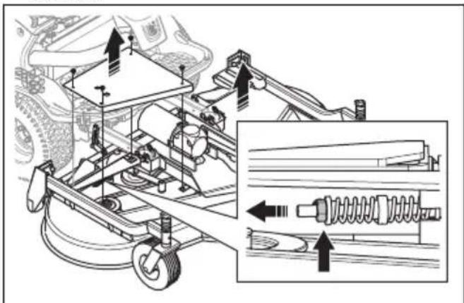 HUSQVARNA P 535HX - Remplacement de la courroie du carter de coupe - 3