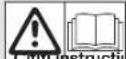 GARDENA PowerMax 3236V P4A - Simbolorile de pe produs: - 1