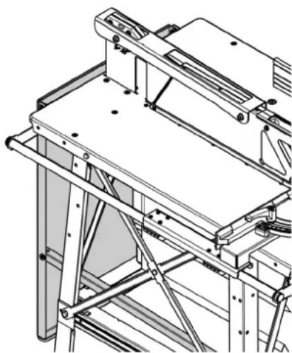 METABO BKS 450 Plus - Swinging the table extension down - 1