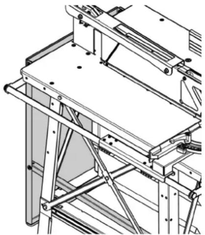 METABO BKS 400 Plus - Rabattement de la rallonge de table - 1
