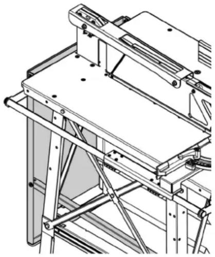 METABO BKS 400 Plus - Ribaltamento della prolunga del banco - 1