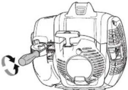 HUSQVARNA K 6500 - Réglage du régime de ralenti - 1