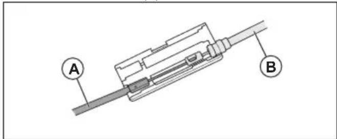 HUSQVARNA 543 RBX - Ligar o cabo do acelerador e os fios do interruptor de paragem - 1
