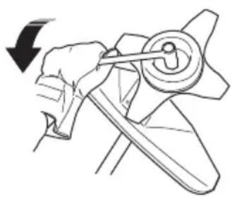 HUSQVARNA 543 RBX - Fixation et dépose du contre-écrou - 2