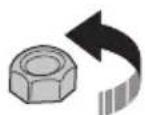 HUSQVARNA 543 RBX - To attach and remove the locknut - 3