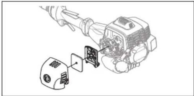HUSQVARNA 543 RBX - Het luchtfilter reinigen - 2