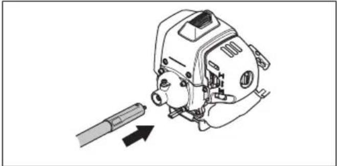 HUSQVARNA 543 RBX - Sestavljanje gibke pogonske gredi - 2