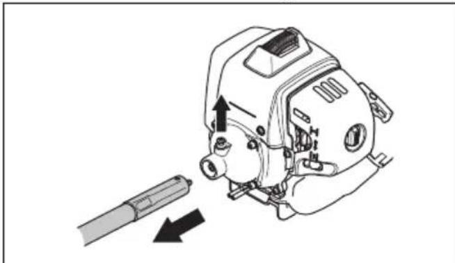 HUSQVARNA 543 RBX - Lubrificar o eixo motriz flexivel - 1