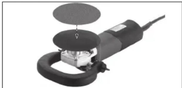 METABO PE 1530 - Installing support plate and sanding sheet - 1