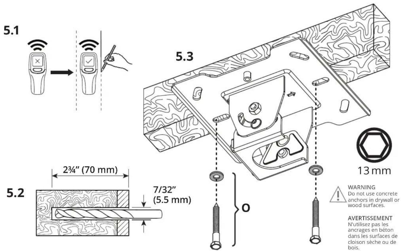 Kanto CM600G - Attach TV Brackets   Attachez les équerres de téléviseur   Fije los soportes de televisor - 2