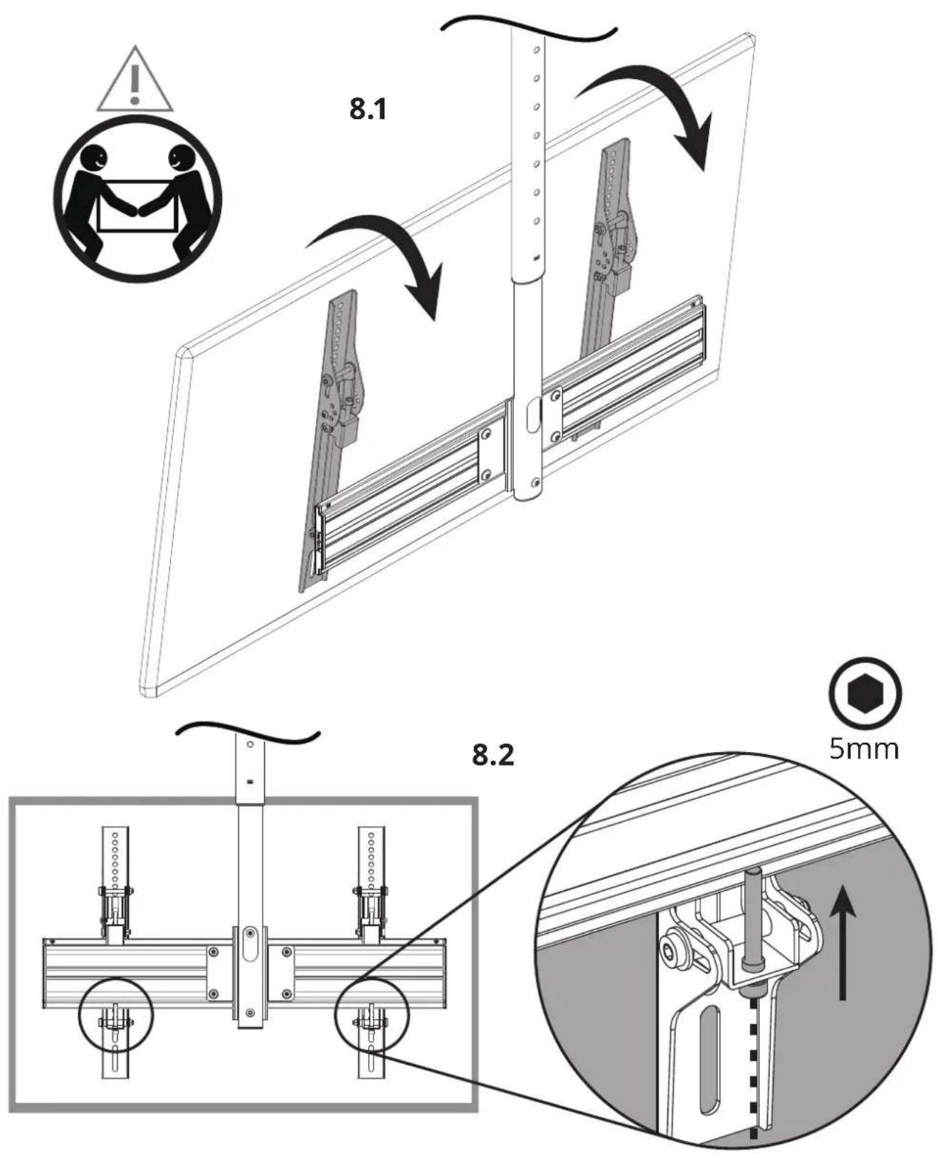Kanto CM600G - Hang and Secure TV Attachez et sécurisez le téléviseur Cuelgue y asegure el televisor - 1