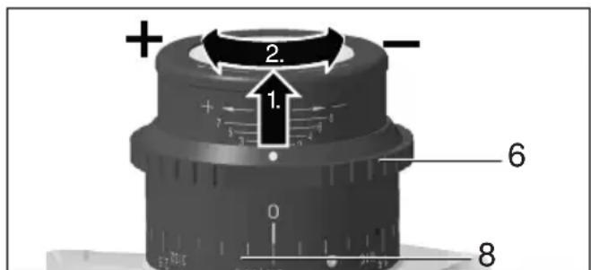 METABO KFMPB 1510 F - A letóresi magassag beallitasa: - 1