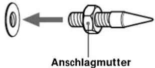 SONY SSM9ED - Anbringen der Standdorne - 1