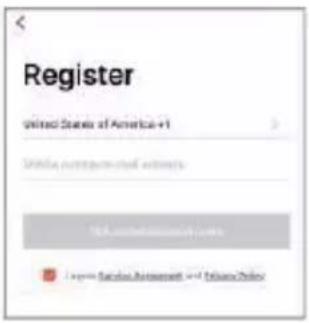 DENVER IOC232 - 2Créez un compte sur votre application DENVER SMART HOME - 1