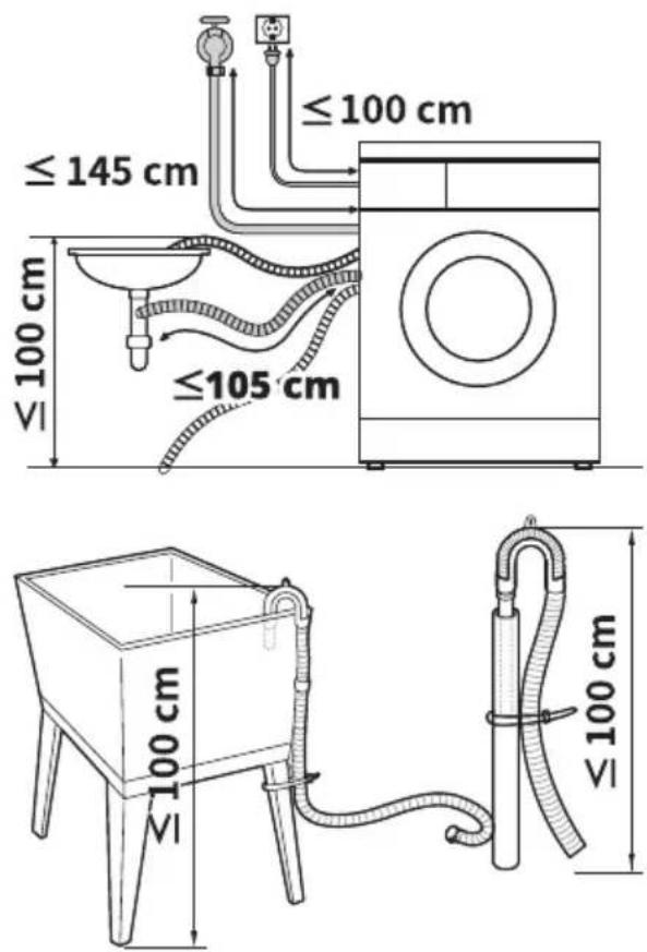 LG F4J3TM5WD - Instal·lar el tub de desguàs amb el suport - 1