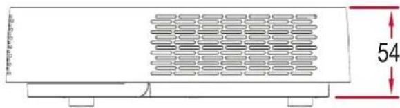 VIEWSONIC M2e - Dimensions du projecteur - 2