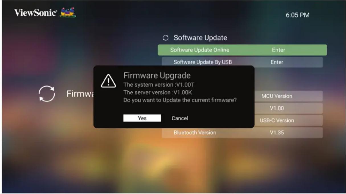 VIEWSONIC M2e - Firmware Update Online (Mise à jour du firmware en ligne) - 2