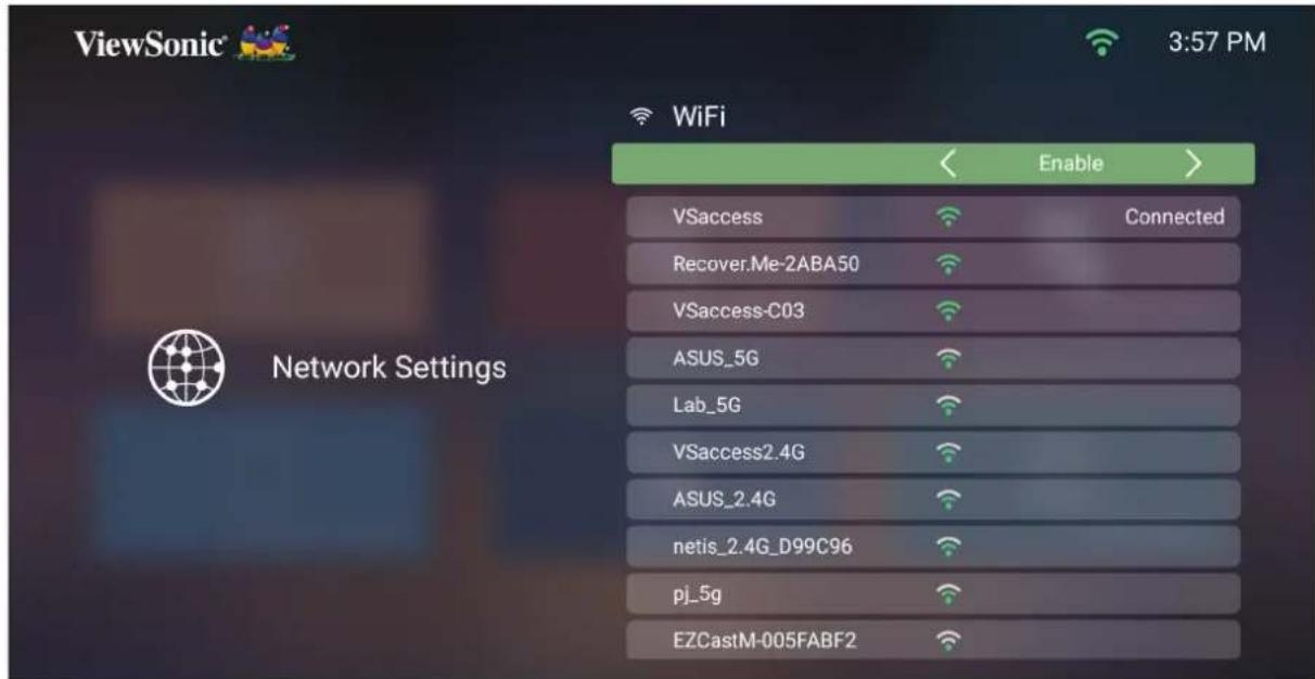 VIEWSONIC M2e - Network Settings (Paramètres de réseau) - 2