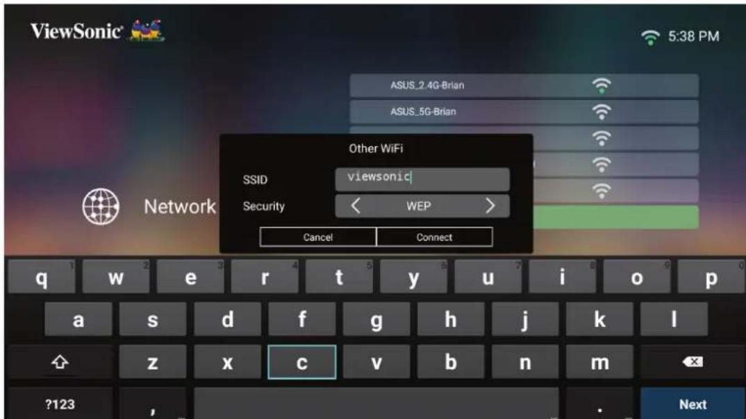 VIEWSONIC M2e - SSID personnelisé - 2