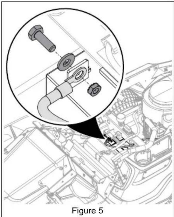 STIGA ZT 5132 T - Branchement de la batterie - 1
