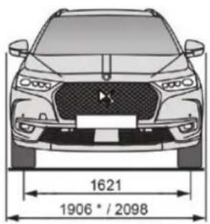 DS 7 Crossback (2019) - Dimensions (en mm) - 2
