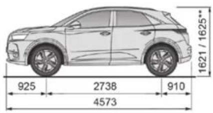 DS 7 Crossback (2019) - Dimensions (en mm) - 1