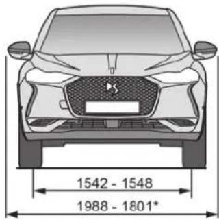 DS 3 Crossback (2020) - Dimensions (en mm) - 2