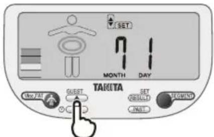 TANITA InnerScan V BC602 - Configurar el mes - 1